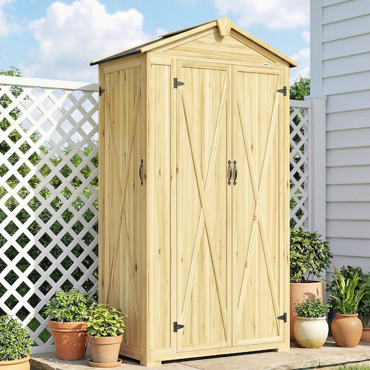 Wooden Garden Shed L0.93xW0.53xH1.68m