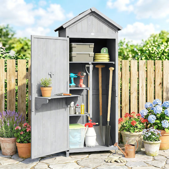 Wooden Garden Shed L0.77xW0.525xH1.78m