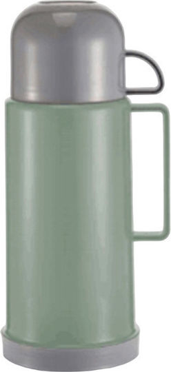Holstar Ποτήρι Θερμός Πλαστικό / Γυάλινο 1lt Green με Λαβή