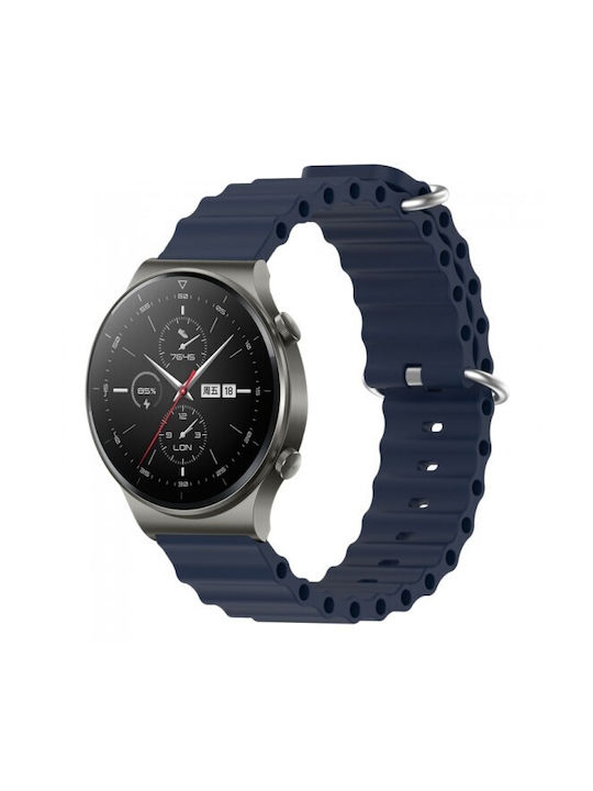 Curea Ocean Silicon Realme Watch 5 22mm Albastru Închis