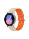Curea Ocean Silicon Dual Color Amazfit Bip 6 46mm 22mm Portocaliu Starlight