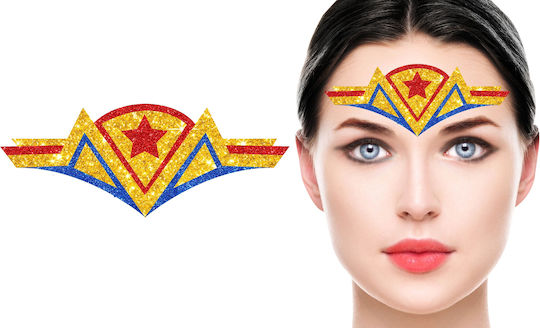 Glitter Stickers Face Decoration Superheroine
