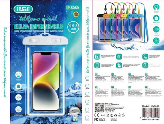 Αδιάβροχη Θήκη έως 6.8" Λευκό JG-06795