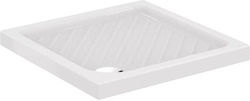 Vidima Sevafresh Κεραμική Ντουζιέρα 80x80cm Λευκή