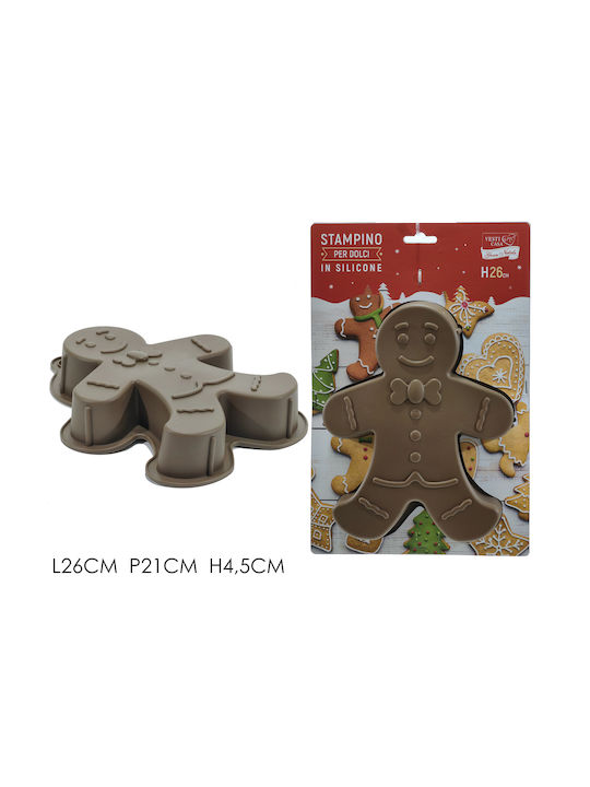 General Trade Christmas Sweets Mold Brown 23x19cm