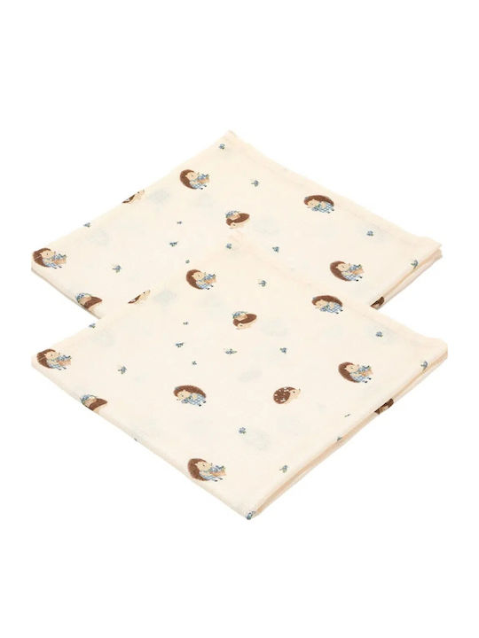 La Millou Muslin Blue Burp Cloths 2 Pieces