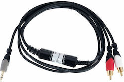 3,5mm Klinkenkabel Mic Zu 2x RCA-Stecker Male Audiokabel 1,5 Meter Geräuschunterdrückungsfunktion