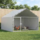 vidaXL Poultry Coop Galvanized Steel L2 x W2 x H1.5m