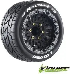 Louise Rc St-rocket Mft Anvelope Moi 2.8" Roți Beadlock Negre 1/10 Camion Stadion 56866