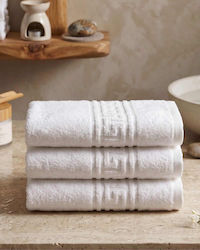 Olia Home Hotel Bath Towel White Meander Olia Home Hotel Bath Towel White Meander