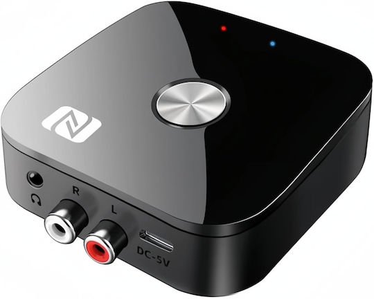 Techstar T68 Receptor Audio Bluetooth Bt 5.3 Nfc Rca L R + Aux 3.5mm Usb U-disk Telecomandă Ir Hifi 10m Negru