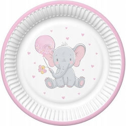 Paper Plates Elephant Baby Shower 18cm 8pcs