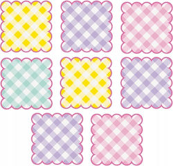Pastel Paper Placemats Colorful Birthday First Birthday Summer 30x30cm 8pcs
