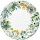 Paper Plates Flowers Leaves Communion Baptism Spring Birthday 18cm 8pcs