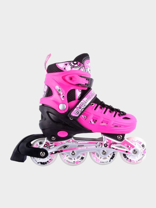 Αθλοπαιδιά Inline Αυξομειούμενα Rollers Ροζ Παι...
