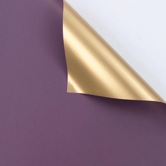 Floral Foil Gloss Purple Sheets 58x58 Cm 20 Pcs