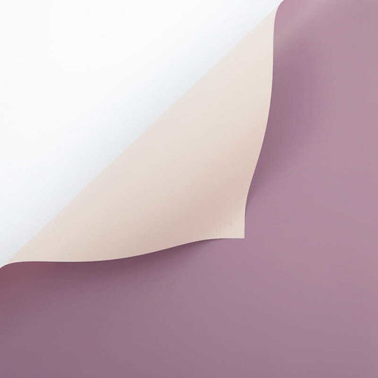 Floral Foil Cream + Purple 58x58 Cm Sheets 20 Pcs