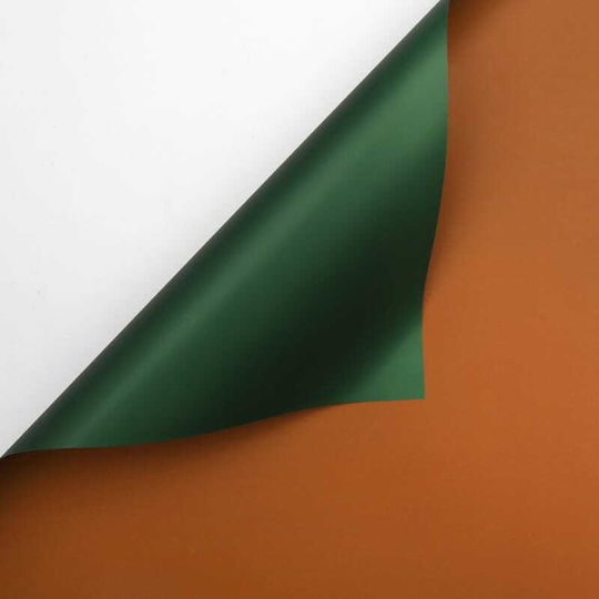 Floral Foil Green + Copper Sheets 58x58 Cm 20 Pcs