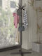 SteweHome Metallic Black Coat Rack 180cm