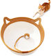 Cat and Small Dog Nest Knitted Natural Rope Summer Ventilated Bed Toy Ball M46xW46xH16cm White Brown
