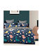 To megalo pazari Set Kinderbettbezug Moni mit Kissenbezug Baumwollene Flanell 160x240cm