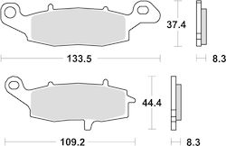 Trw Zf Brake Pads Kh229 Sinter Street Kawasaki Er5 01-06 Er6 06-16 Versys 650 07-09 Klr 650 95-04 Z 750 04-06 Zr7 99-04 Vn800 96-03 Vn900 06-17 Gpz Zr 1100 96-98 Vn 1500 96-03 Vn 160