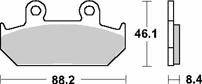 Tampoane De Frână Sbs Kh124 Street Standard Ceramic Culoare Negru