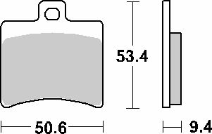 SBS Motorradbremsbeläge Kh298 Street Standard Keramik Schwarze Farbe