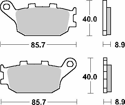 Sbs Brake Pads Kh174 Street Standard Ceramic Black
