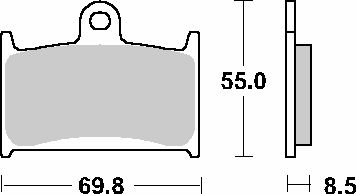 SBS Motorradbremsbeläge Kh145 Kh236 Street Standard Keramik Schwarz