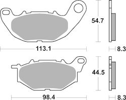 Sbs Мотоциклетни Накладки Kh663 Съвместими С Yamaha Yzf-r25 '15-'17 Yzf-r3 '15-'17 Mt-03 '16-'17 Mt-25 '17 Forward Замества Rs Compound