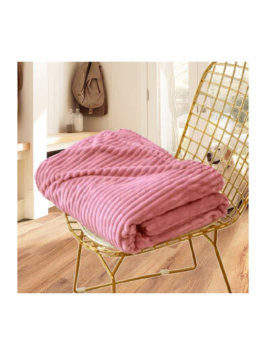 Το μεγάλο παζάρι Κουβέρτα Fleece Υπέρδιπλη 220x240εκ. Σάπιο Μήλο