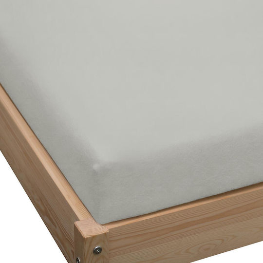 KZ Cearceaf de Pat Semi Dublu cu Elastic 120x200cm Gri