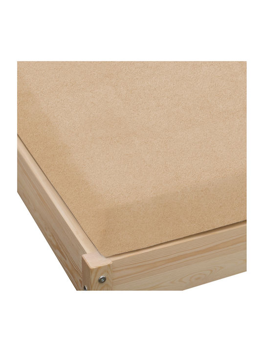 KZ Double Fitted Sheet 140x200cm Beige