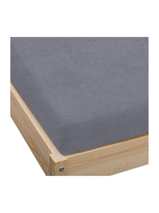 KZ Чаршаф King Size с Еластична Лента 200x220см Steel