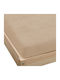 KZ King Size Bettlaken mit Gummibettlaken 180x200cm Cappuccino