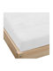 KZ Double Fitted Bed Sheet 140x200cm White
