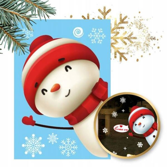 Ecarla Christmas Colorful Window Stickers 1 Sheet 20x30cm Nkd20