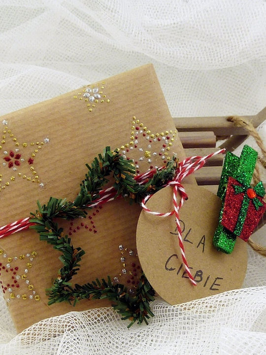 Decorative Stickers Golden Green Christmas Trees 44pcs