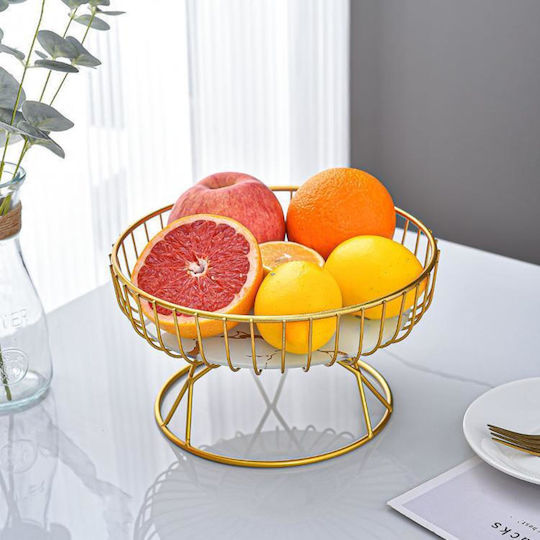 Obstschale Metallisch Gold