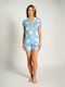 Muydemi Summer Women's Pyjama Set Blue