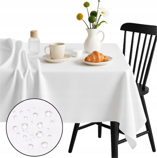 Now Art Amelia Home Fleckabweisendes Tischtuch Weiß 140x180cm