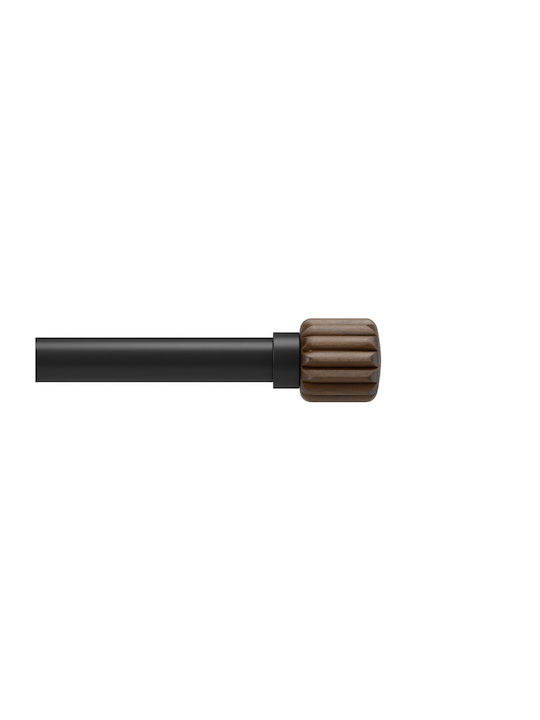 Umbra Extendable Metallic Curtain Pole Evie Single 107-305cm Black/Walnut