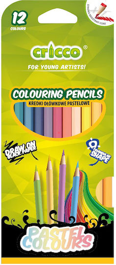 Cricco Triangular Pastel Crayons 12 Colors Cr324k12