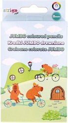Strigo Capybara Jumbo Colored Pencils Sharpener In Wooden Casing 6 Colors Strigo Capybara Jumbo Colored Pencils Sharpener In Wooden Casing 6 Colors