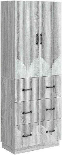 Grey Sonoma Bookcases (2 Pieces) 66x34.5x87 cm