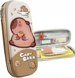 ecarla Filled Brown Pencil Case