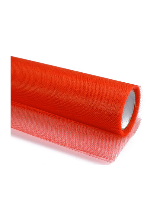 PartyDeco Ύφασμα Διακόσμησης Τούλι 15x900εκ. Red