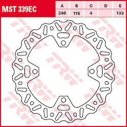 TRW Zf Hintere Motorrad Bremsscheibe Kawasaki KX 125 250 03-08 KXF 250 03-14 KX 450 06-14