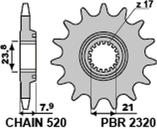 Pbr Front Sprocket Jtf1344 Honda Crf 250r Steel Durable Strong